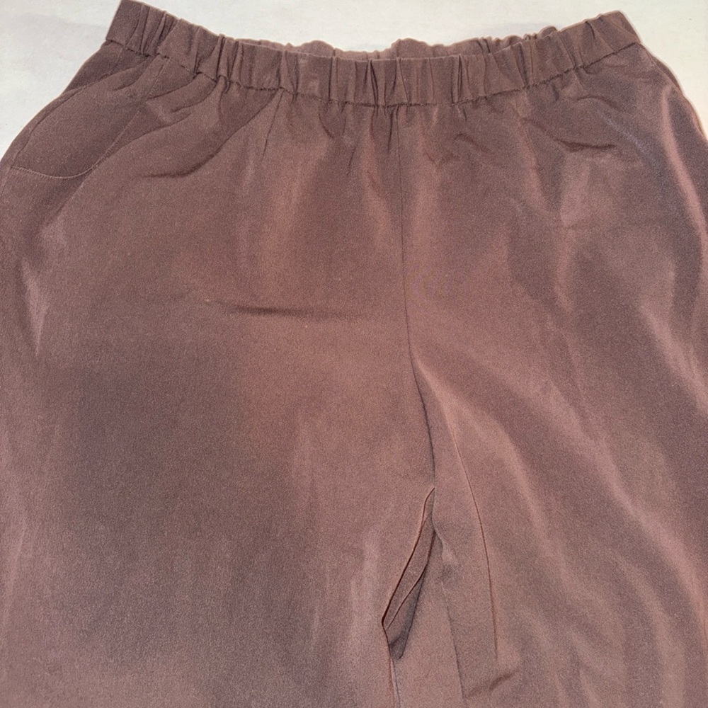 Briggs New York Brown Elastic Waist 2-Pocket Polyester Pants Size 22W - Picture 3 of 10